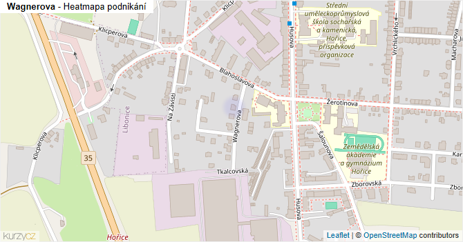 Wagnerova - mapa podnikání