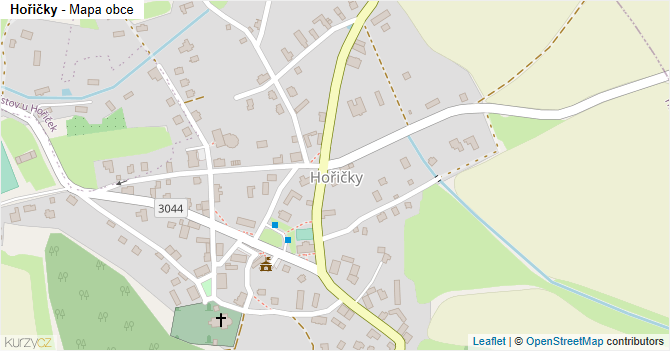 Hořičky - mapa obce