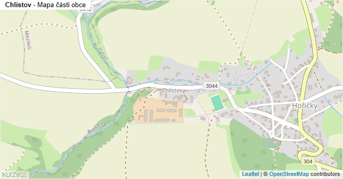 Chlístov - mapa části obce