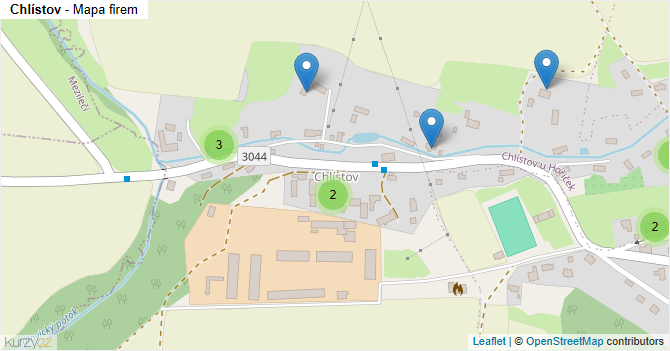 Chlístov - mapa firem