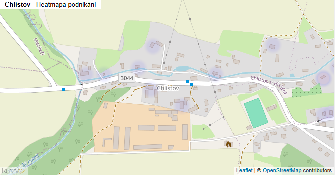Chlístov - mapa podnikání