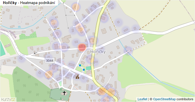 Hořičky - mapa podnikání