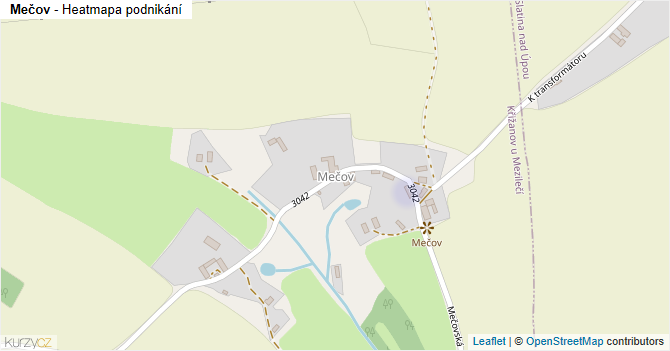 Mečov - mapa podnikání