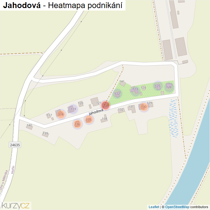 Mapa Jahodová - Firmy v ulici.