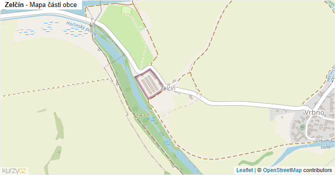 Zelčín - mapa části obce