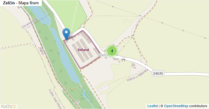 Zelčín - mapa firem