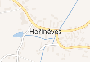 Hořiněves v obci Hořiněves - mapa části obce