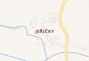 Jeřičky v obci Hořiněves - mapa části obce