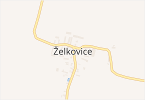 Želkovice v obci Hořiněves - mapa části obce