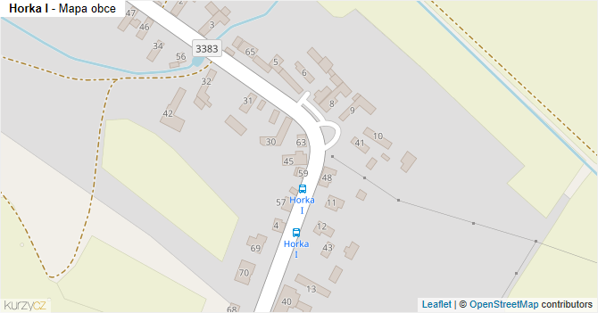 Horka I - mapa obce