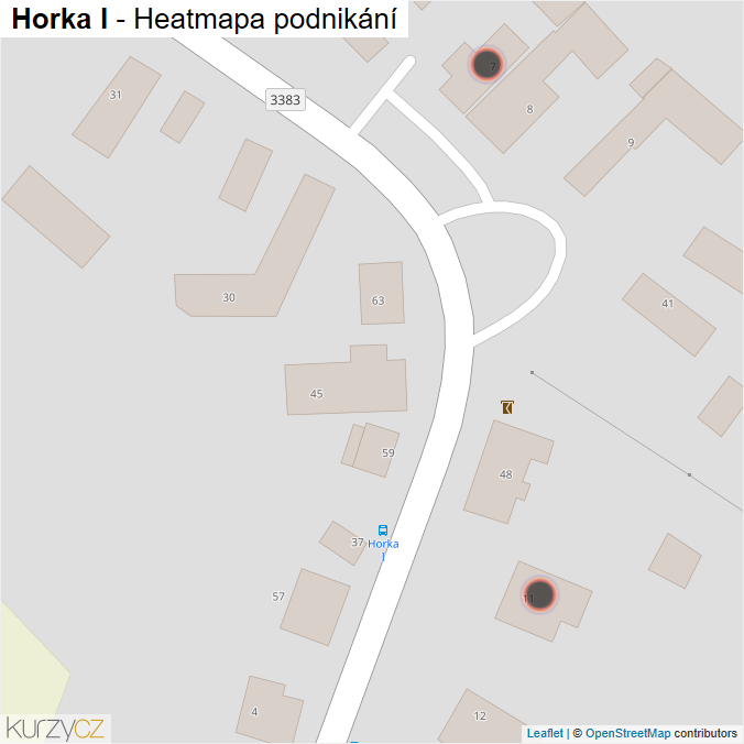 Mapa Horka I - Firmy v obci.