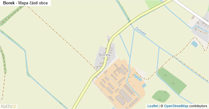 Borek - mapa části obce