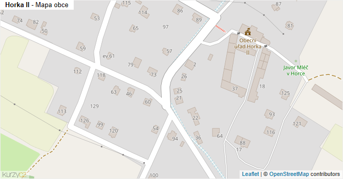 Horka II - mapa obce