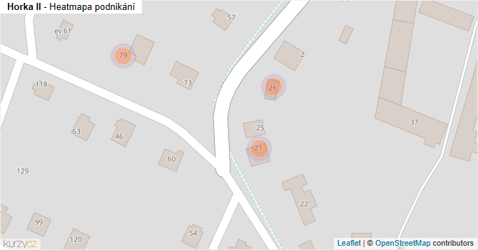 Horka II - mapa podnikání
