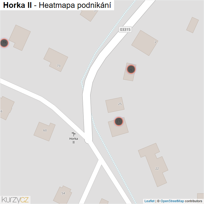 Mapa Horka II - Firmy v obci.