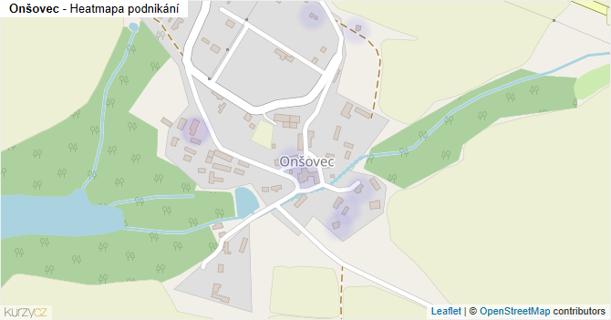 Onšovec - mapa podnikání