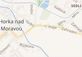 1. máje v obci Horka nad Moravou - mapa ulice
