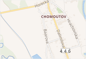 Baarova v obci Horka nad Moravou - mapa ulice
