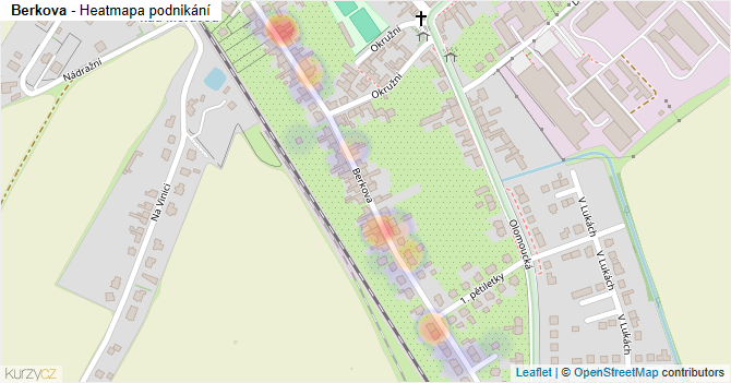 Berkova - mapa podnikání