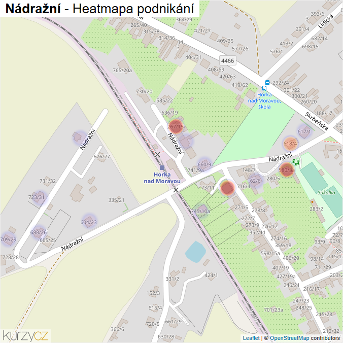 Mapa Nádražní - Firmy v ulici.