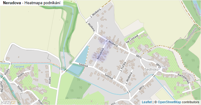 Nerudova - mapa podnikání