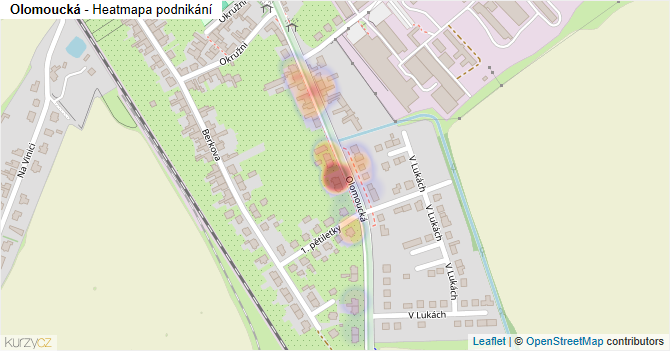 Olomoucká - mapa podnikání