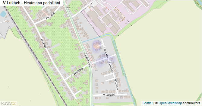 V Lukách - mapa podnikání
