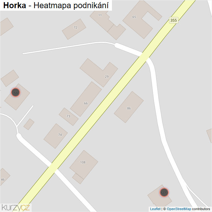 Mapa Horka - Firmy v obci.
