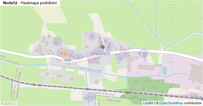 Nedaříž - mapa podnikání