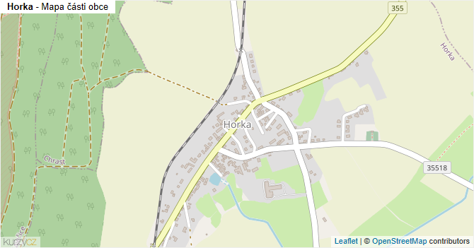 Horka - mapa části obce