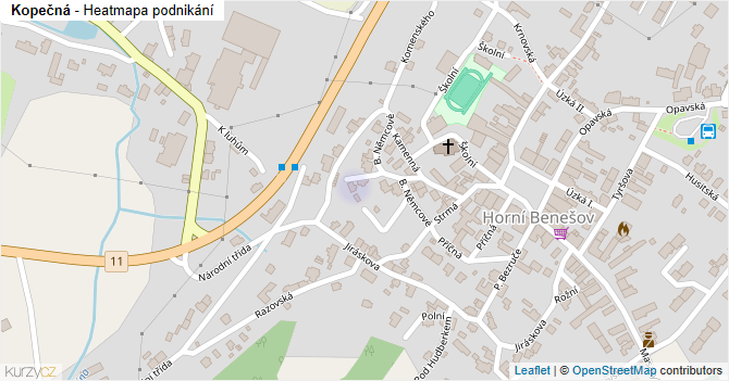 Kopečná - mapa podnikání