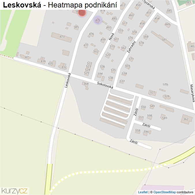 Mapa Leskovská - Firmy v ulici.