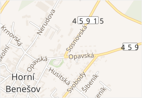 Sosnovská v obci Horní Benešov - mapa ulice