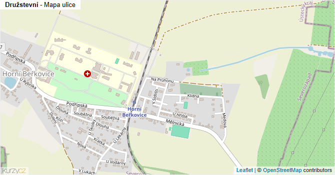 Družstevní - mapa ulice