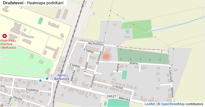 Družstevní - mapa podnikání