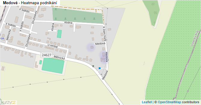 Medová - mapa podnikání