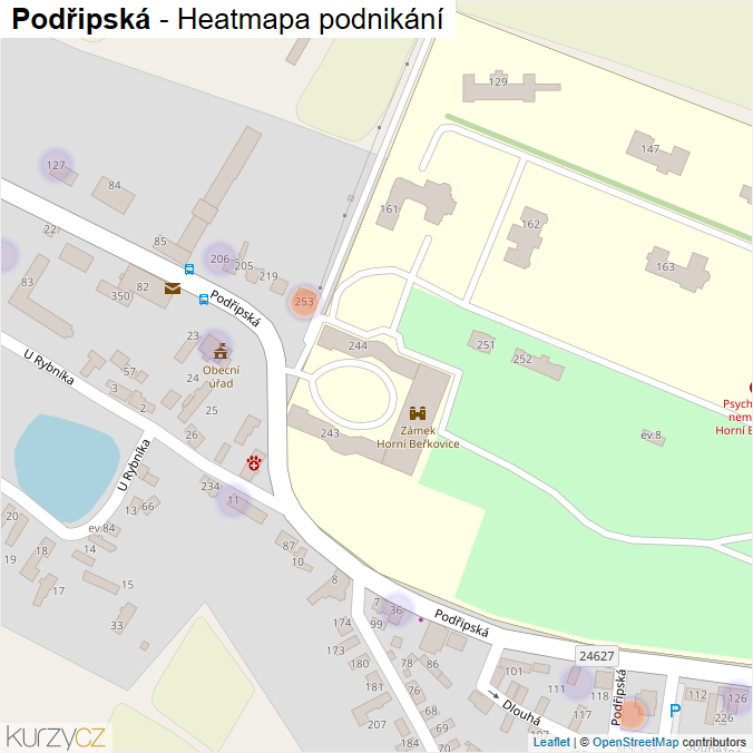 Mapa Podřipská - Firmy v ulici.