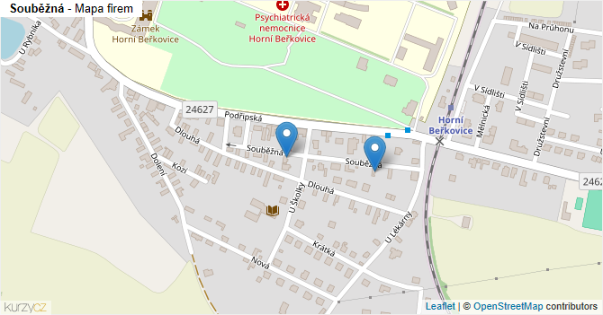 Souběžná - mapa firem
