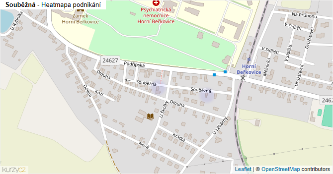 Souběžná - mapa podnikání