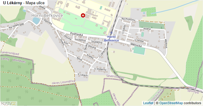 U Lékárny - mapa ulice