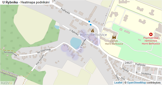U Rybníka - mapa podnikání