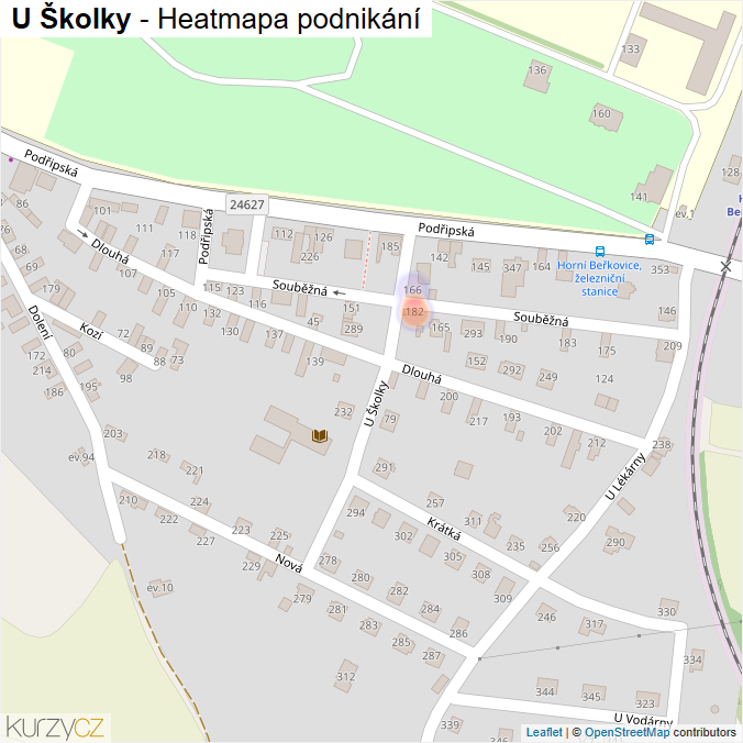 Mapa U Školky - Firmy v ulici.