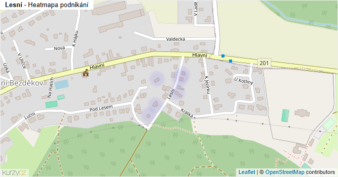 Lesní - mapa podnikání