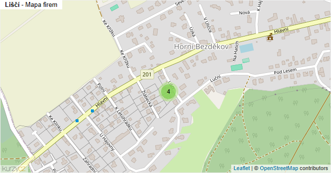 Liščí - mapa firem