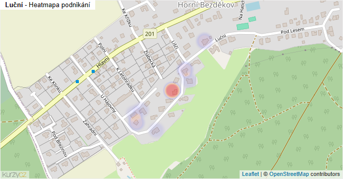 Luční - mapa podnikání