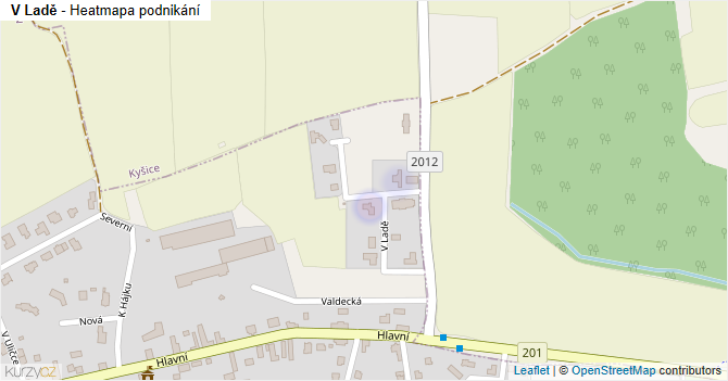 V Ladě - mapa podnikání