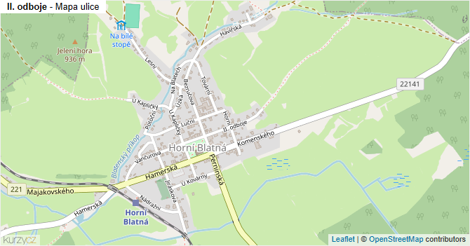 II. odboje - mapa ulice