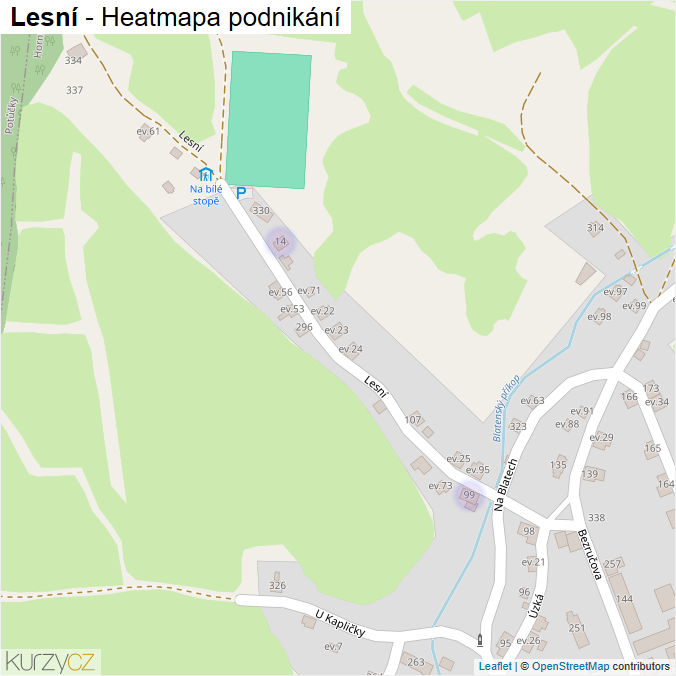 Mapa Lesní - Firmy v ulici.