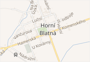náměstí Sv. Vavřince v obci Horní Blatná - mapa ulice