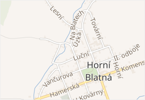 U Kapličky v obci Horní Blatná - mapa ulice